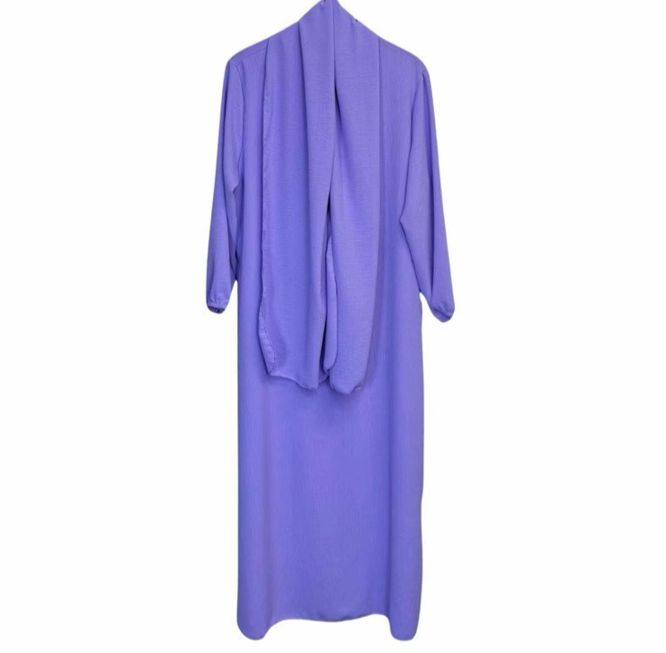 Girls Abaya With Scarf | Long Modest Dress | Islamic Muslim Ramadan Prayer Eid