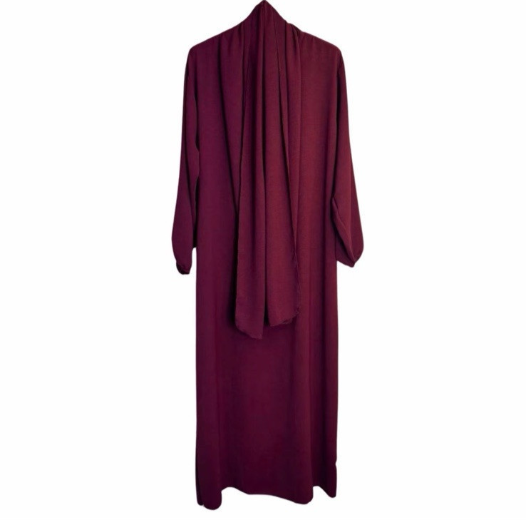 Girls Abaya With Scarf | Long Modest Dress | Islamic Muslim Ramadan Prayer Eid
