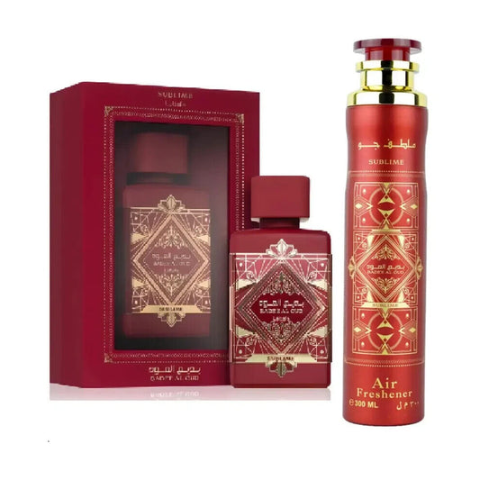 Badee Al Oud Sublime | Gift Set | EDP | Body Spray | Air Freshener | Lattafa