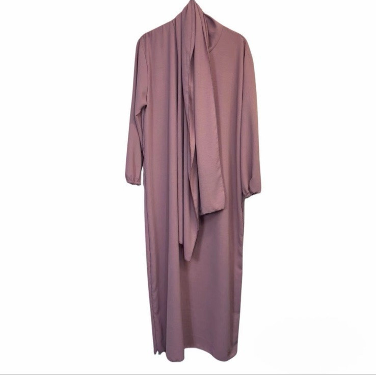 Girls Abaya With Scarf | Long Modest Dress | Islamic Muslim Ramadan Prayer Eid