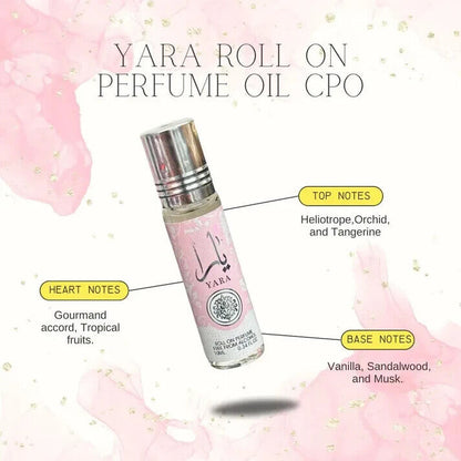 Yara Roll-on Perfume Oil | Box of 12 | 10ml Each | Ard Al Zaafaran | Pocket Oud