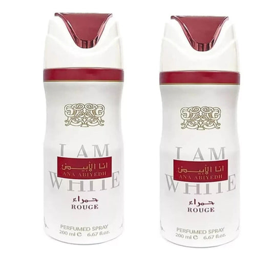 Ana Abiyedh Rouge | Pack of 2 | Body Spray Deodorant | 200ml x2 | Lattafa